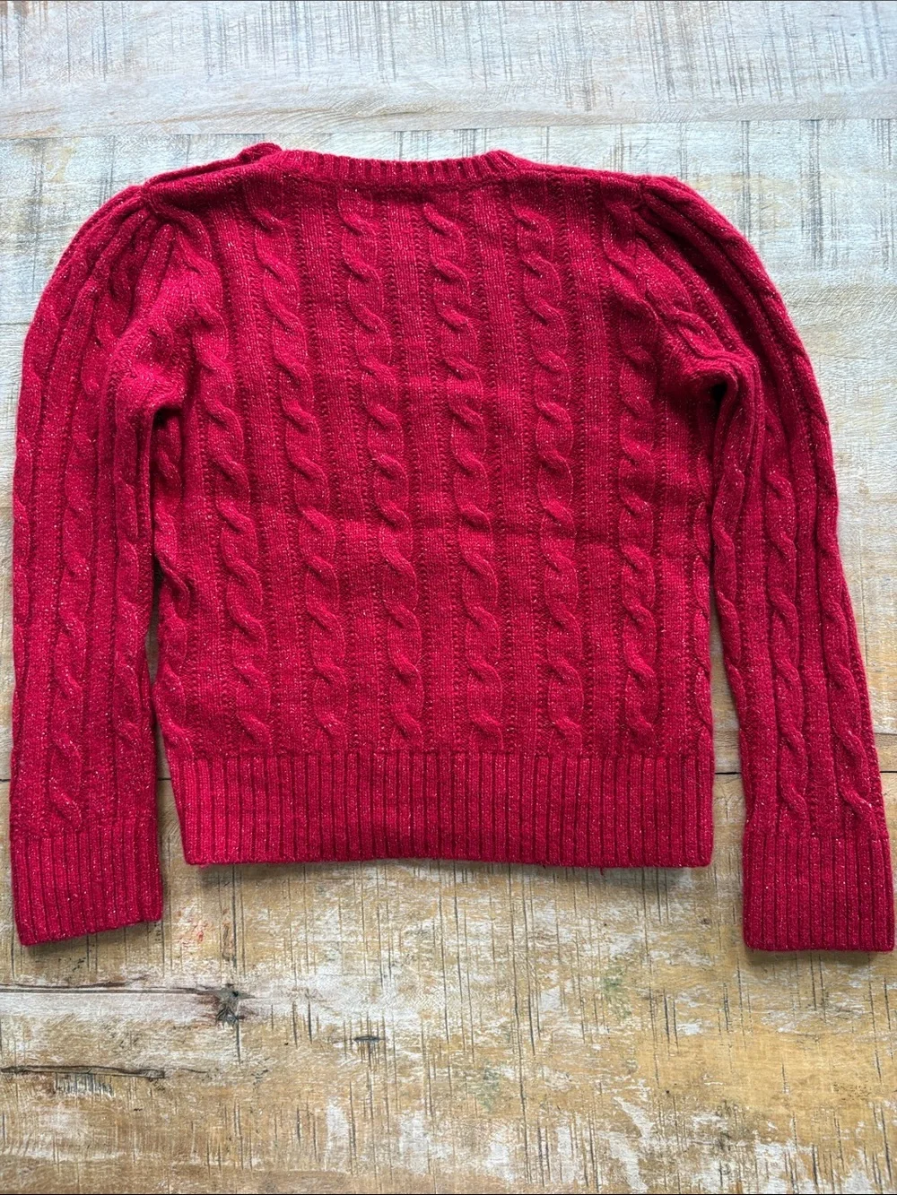 Ralph Lauren Red Cable-Knit Sweater size 5